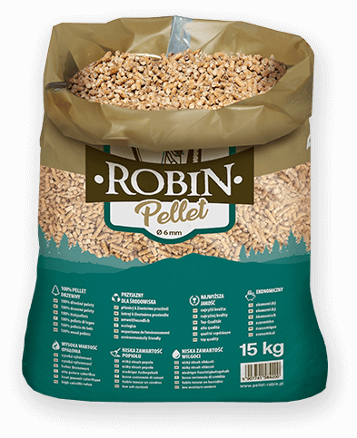 worek pelletu opałowego Robin do kupienia w Cybince lub sklepie internetowym